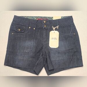 One 5 One Dark Blue Jean Shorts